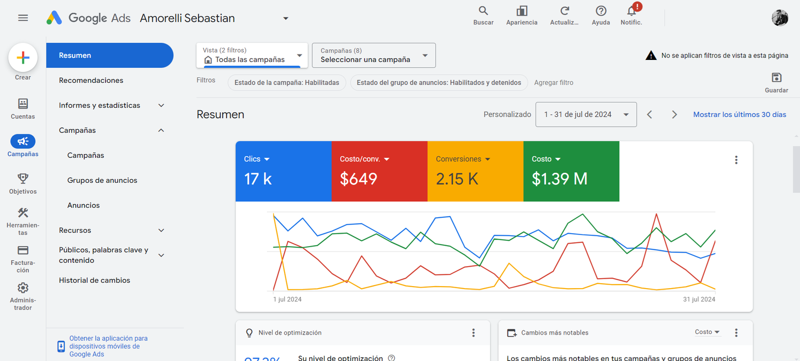 Servicio Electrico 24hs Google Ads
